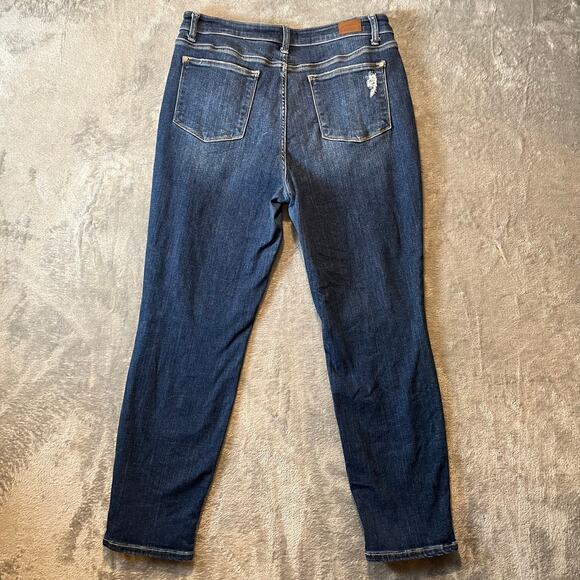 Judy Blue High Waisted Boyfriend‎ Fit Distressed Denim Blue Jeans Women's - Picture 3 of 8